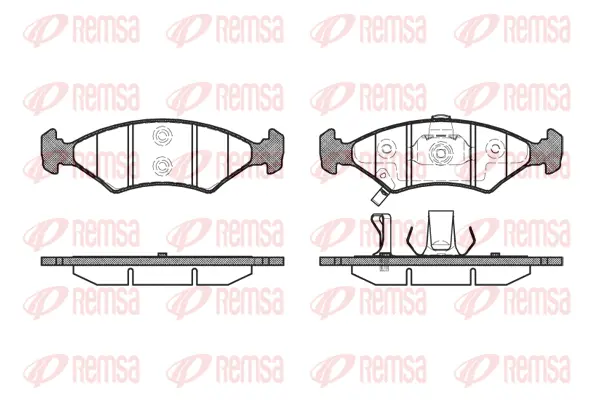 0502.22 REMSA Комплект тормозных колодок, дисковый тормоз (фото 1)