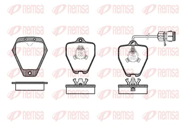 0508.12 REMSA Комплект тормозных колодок, дисковый тормоз (фото 1)