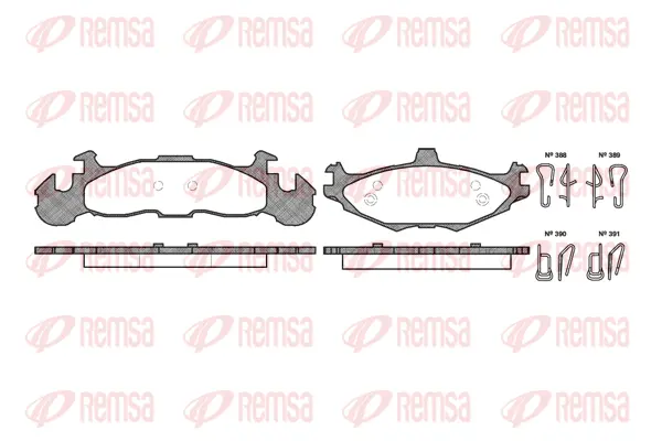 0519.00 REMSA Комплект тормозных колодок, дисковый тормоз (фото 1)