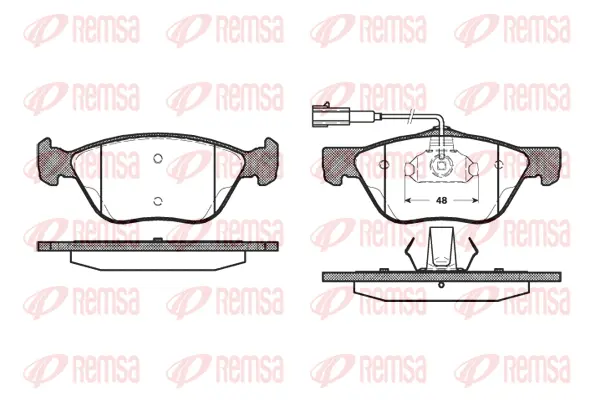 0589.22 REMSA Комплект тормозных колодок, дисковый тормоз (фото 1)