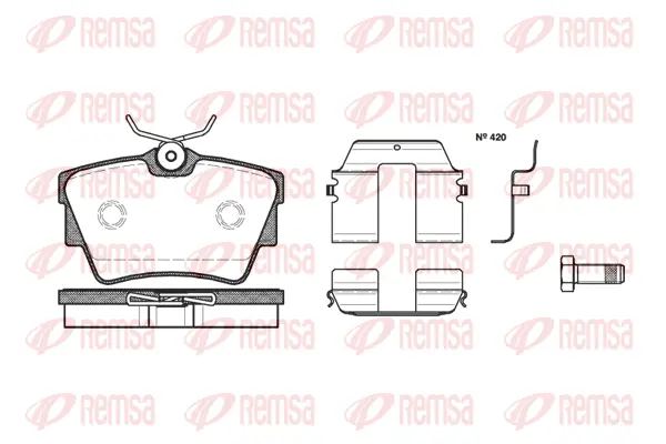 0591.20 REMSA Комплект тормозных колодок, дисковый тормоз (фото 1)
