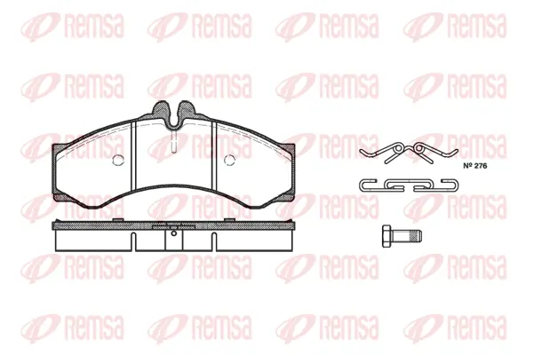 0614.00 REMSA Комплект тормозных колодок, дисковый тормоз (фото 1)
