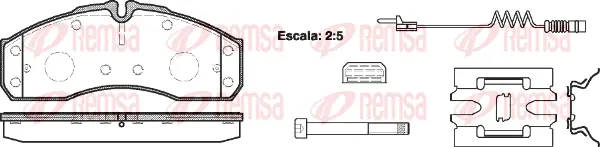 0651.22 REMSA Комплект тормозных колодок, дисковый тормоз (фото 1)