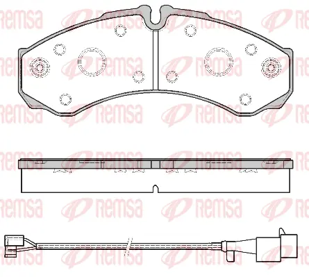 0651.52 REMSA Комплект тормозных колодок, дисковый тормоз (фото 1)