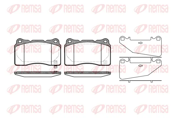 0666.32 REMSA Комплект тормозных колодок, дисковый тормоз (фото 1)