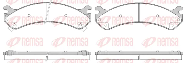 0756.02 REMSA Комплект тормозных колодок, дисковый тормоз (фото 1)