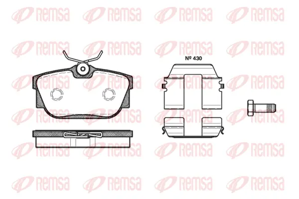 0767.10 REMSA Комплект тормозных колодок, дисковый тормоз (фото 1)
