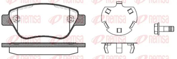 0858.30 REMSA Комплект тормозных колодок, дисковый тормоз (фото 1)