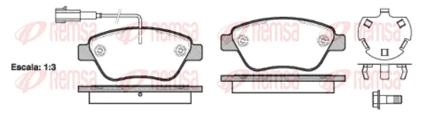 0858.32 REMSA Комплект тормозных колодок, дисковый тормоз (фото 1)