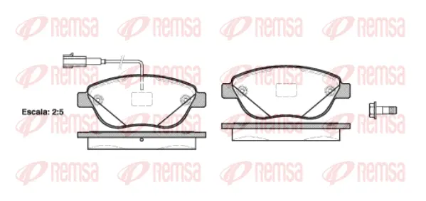 0859.12 REMSA Комплект тормозных колодок, дисковый тормоз (фото 1)