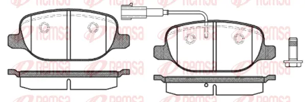 0878.02 REMSA Комплект тормозных колодок, дисковый тормоз (фото 1)