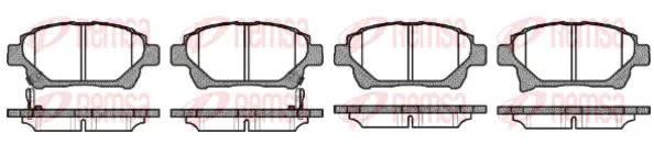0971.12 REMSA Комплект тормозных колодок, дисковый тормоз (фото 1)