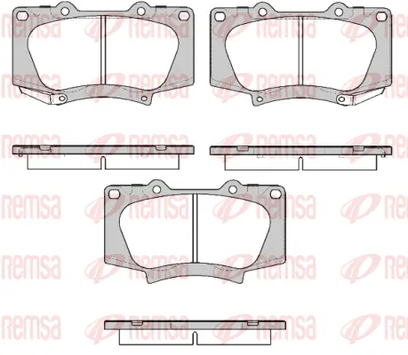 0988.22 REMSA Комплект тормозных колодок, дисковый тормоз (фото 1)