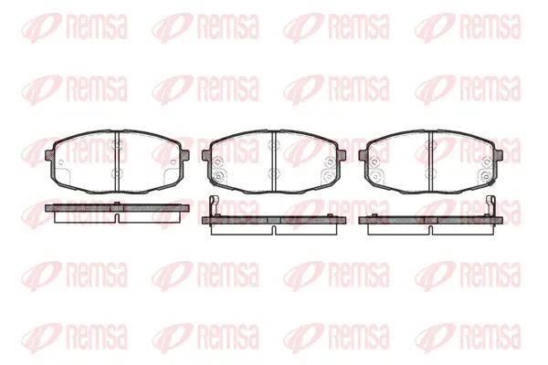 1038.02 REMSA Комплект тормозных колодок, дисковый тормоз (фото 1)