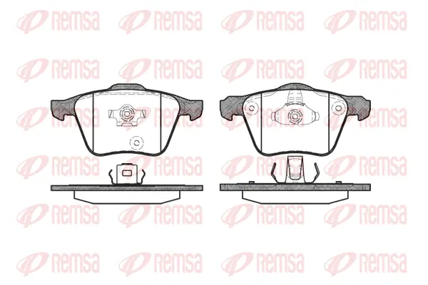 1043.02 REMSA Комплект тормозных колодок, дисковый тормоз (фото 1)