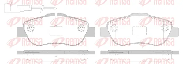 1100.12 REMSA Комплект тормозных колодок, дисковый тормоз (фото 1)