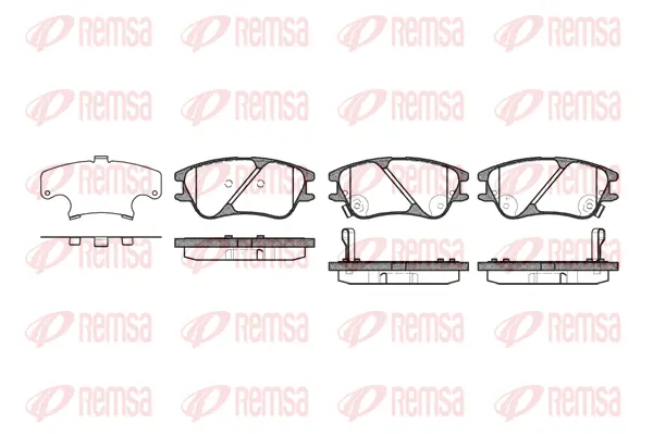 1139.02 REMSA Комплект тормозных колодок, дисковый тормоз (фото 1)