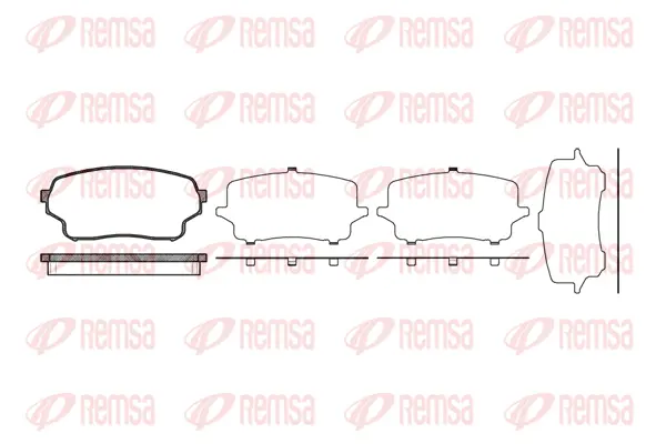 1166.01 REMSA Комплект тормозных колодок, дисковый тормоз (фото 1)