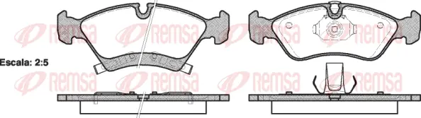 1214.02 REMSA Комплект тормозных колодок, дисковый тормоз (фото 1)