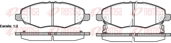 1235.02 REMSA Комплект тормозных колодок, дисковый тормоз (фото 1)