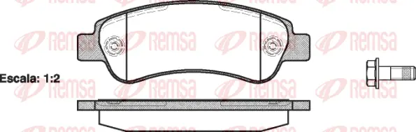 1238.00 REMSA Комплект тормозных колодок, дисковый тормоз (фото 1)