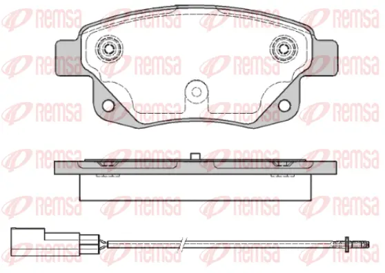 1252.01 REMSA Комплект тормозных колодок, дисковый тормоз (фото 1)