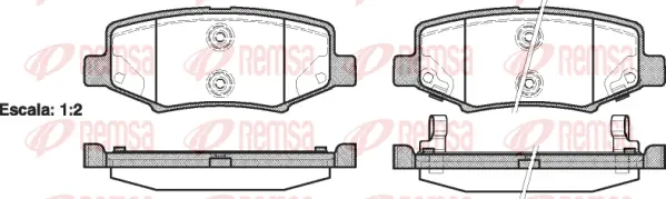 1264.02 REMSA Комплект тормозных колодок, дисковый тормоз (фото 1)