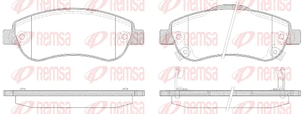 1289.02 REMSA Комплект тормозных колодок, дисковый тормоз (фото 1)