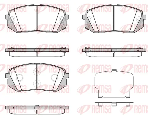 1302.43 REMSA Комплект тормозных колодок, дисковый тормоз (фото 1)