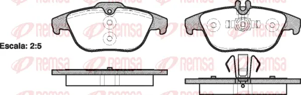 1305.00 REMSA Комплект тормозных колодок, дисковый тормоз (фото 1)
