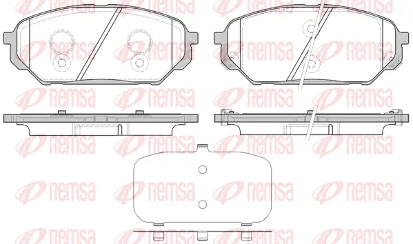1322.12 REMSA Комплект тормозных колодок, дисковый тормоз (фото 1)