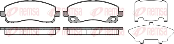 1338.00 REMSA Комплект тормозных колодок, дисковый тормоз (фото 1)