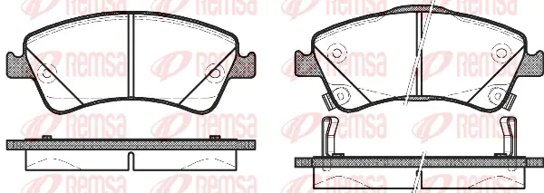 1341.12 REMSA Комплект тормозных колодок, дисковый тормоз (фото 1)