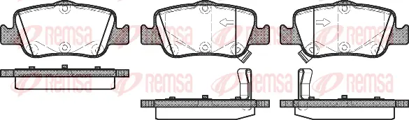1356.02 REMSA Комплект тормозных колодок, дисковый тормоз (фото 1)