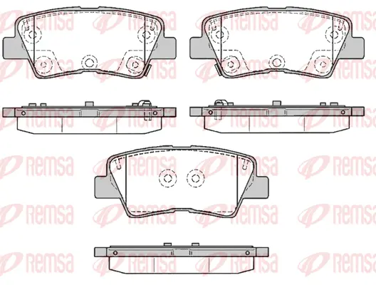 1362.85 REMSA Комплект тормозных колодок, дисковый тормоз (фото 1)