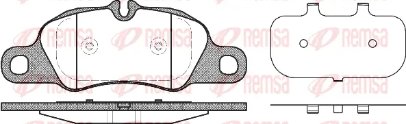1366.00 REMSA Комплект тормозных колодок, дисковый тормоз (фото 1)
