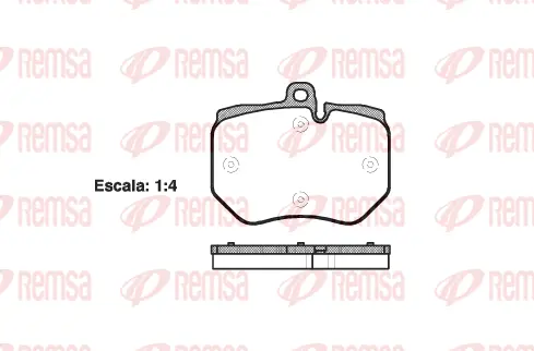 1400.00 REMSA Комплект тормозных колодок, дисковый тормоз (фото 1)