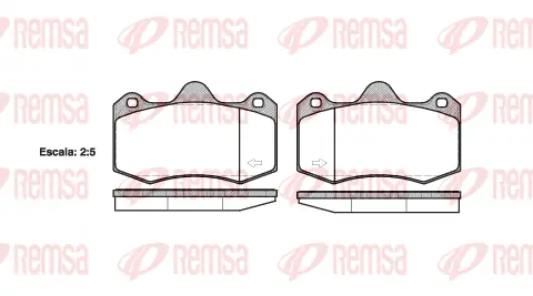 1404.00 REMSA Комплект тормозных колодок, дисковый тормоз (фото 1)