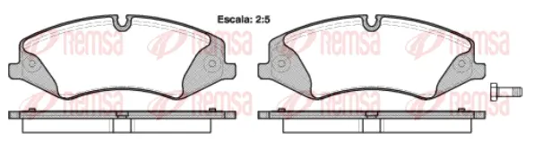 1409.00 REMSA Комплект тормозных колодок, дисковый тормоз (фото 1)