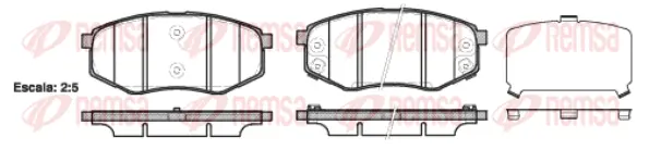 1426.02 REMSA Комплект тормозных колодок, дисковый тормоз (фото 1)