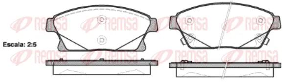 1431.02 REMSA Комплект тормозных колодок, дисковый тормоз (фото 1)