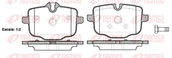 1433.00 REMSA Комплект тормозных колодок, дисковый тормоз (фото 1)