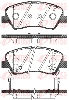 1488.02 REMSA Комплект тормозных колодок, дисковый тормоз (фото 1)