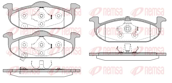 1490.01 REMSA Комплект тормозных колодок, дисковый тормоз (фото 1)
