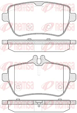 1535.00 REMSA Комплект тормозных колодок, дисковый тормоз (фото 1)