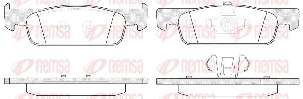 1540.00 REMSA Комплект тормозных колодок, дисковый тормоз (фото 1)