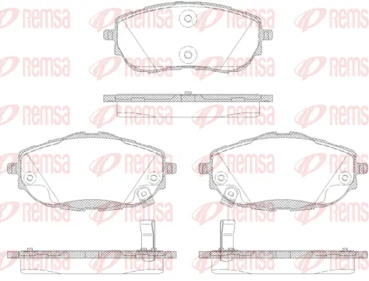 1561.02 REMSA Комплект тормозных колодок, дисковый тормоз (фото 1)