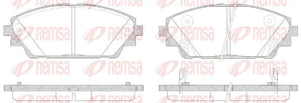 1569.02 REMSA Комплект тормозных колодок, дисковый тормоз (фото 1)
