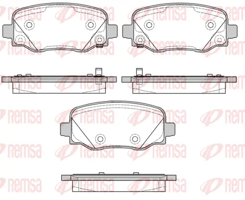 1578.02 REMSA Комплект тормозных колодок, дисковый тормоз (фото 1)
