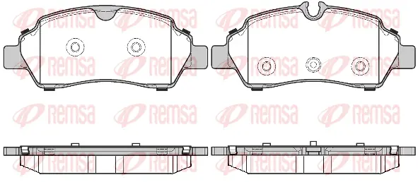 1605.00 REMSA Комплект тормозных колодок, дисковый тормоз (фото 1)